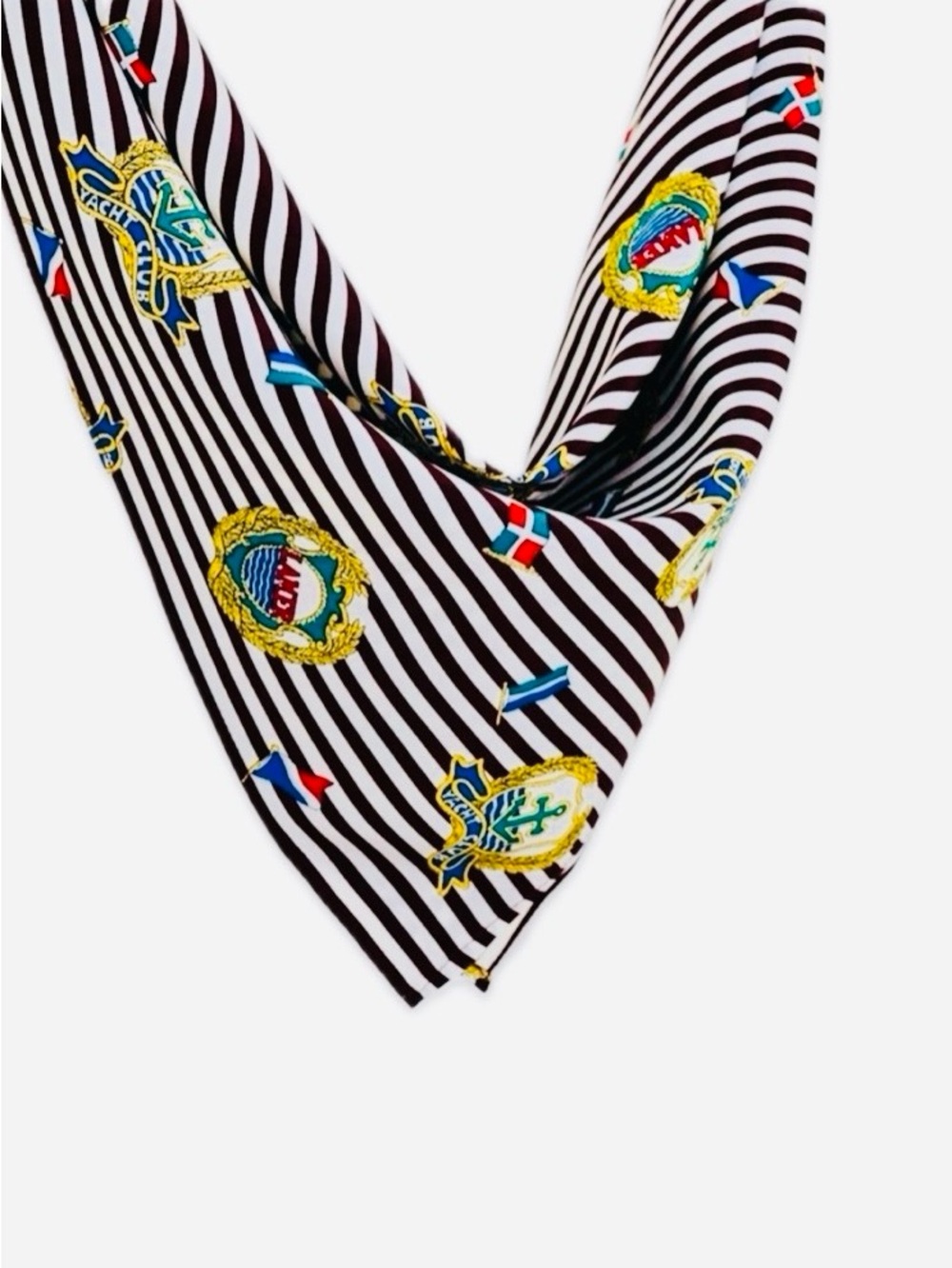Rare‼️NWT SILKLETTE Yacht Club Fine Silk Bandana / Kerchief - Picture 1 of 4